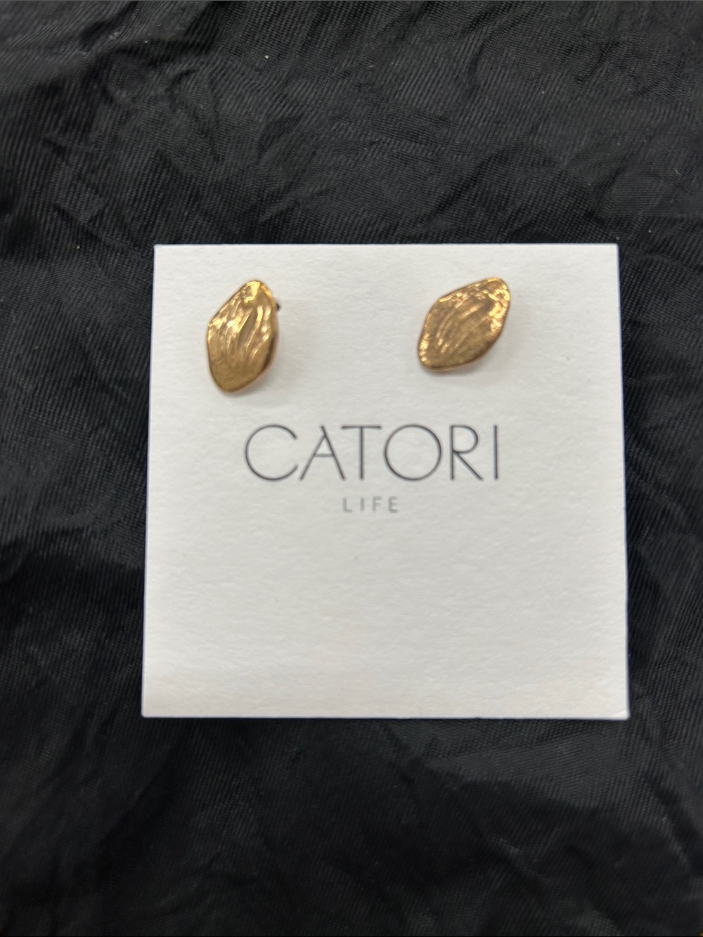 Catori Life Bronze Leaf Stud Earrings - NEW
